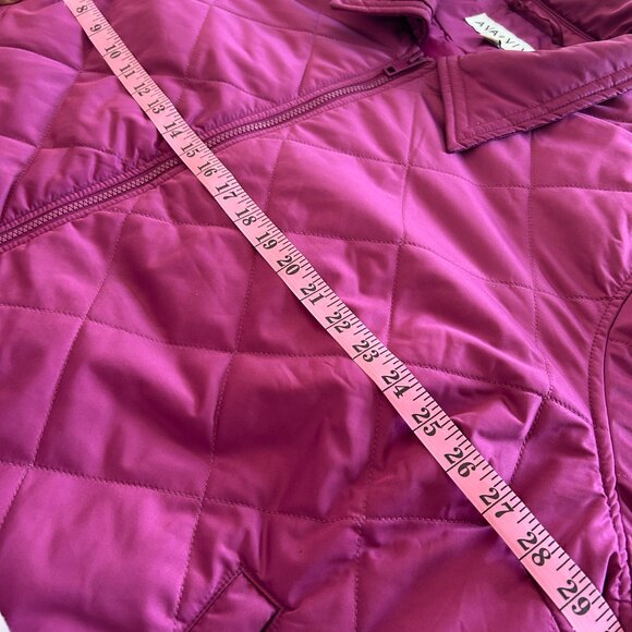Berry Bold Ava & Viv Quilted Zip Jacket | Plus Size 3X - Picture 14 of 16